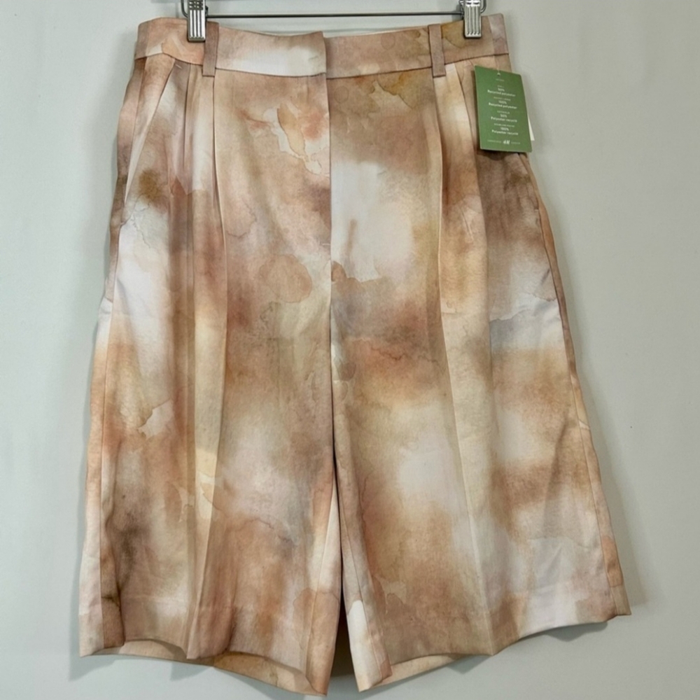 NWT H&M Marble Tie Dye Bermuda Shorts-Sz 8